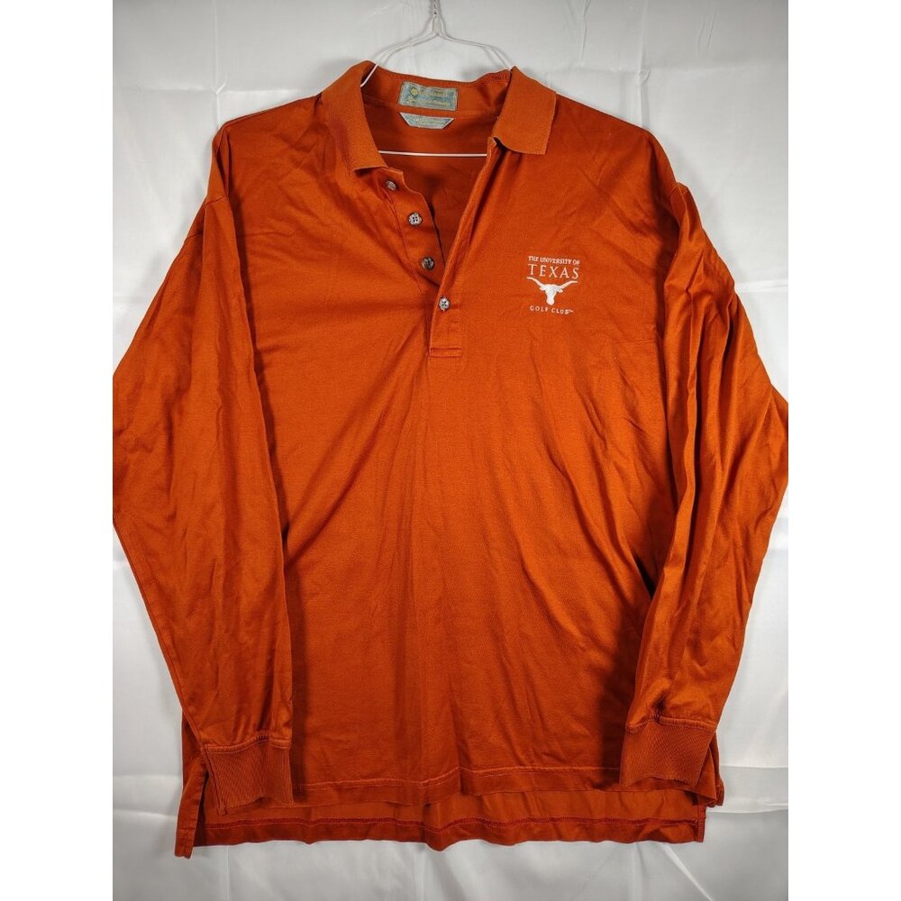 University of Texas Golf Club Polo Shirt Men's L Descente